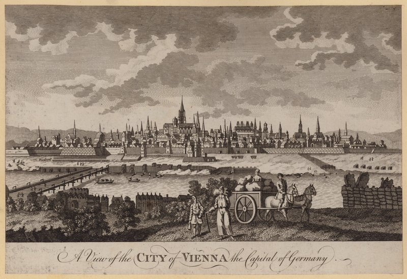 Utsikt över staden Wien, Tysklands huvudstad (gravyr) av English School
