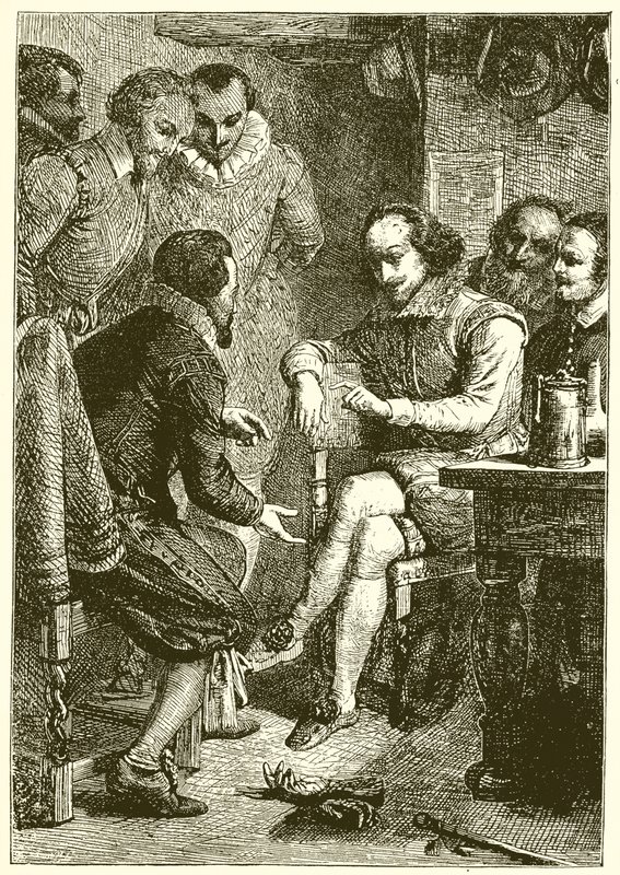 En vettsstrid mellan Shakespeare och Ben Jonson av English School