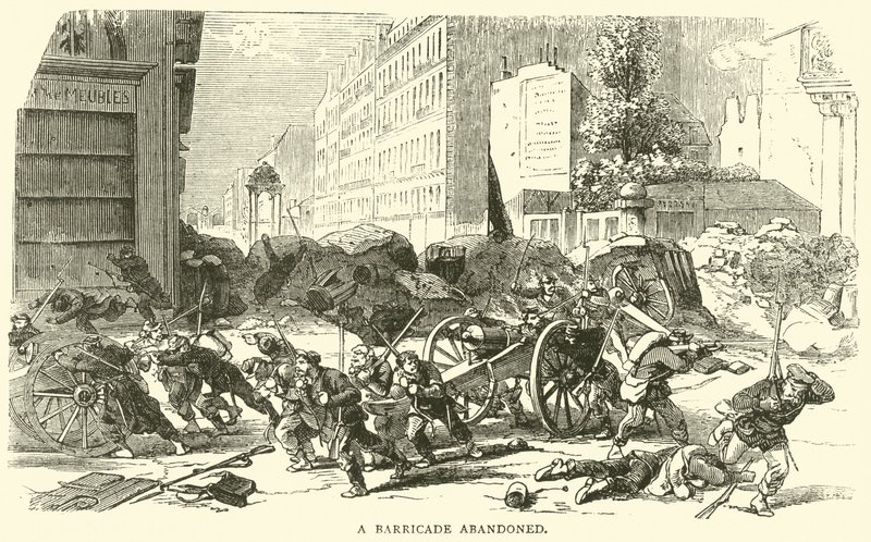 En barrikad övergiven, april 1871 av English School