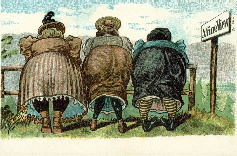 En fin utsikt (färg litho) av English School
