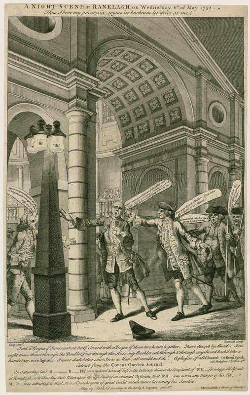 En nattscen i Ranelagh, London, den 6 maj 1752 av English School