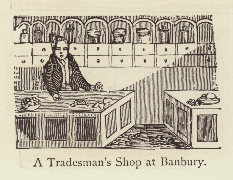 En hantverkare i Banbury (gravyr) av English School