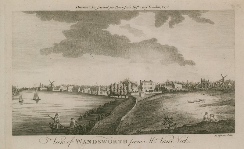 En vy över Wandsworth från Mr Van Necks av English School
