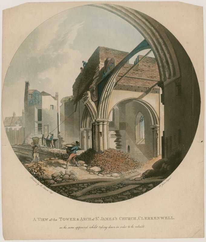 En vy av Tower and Arch of St James