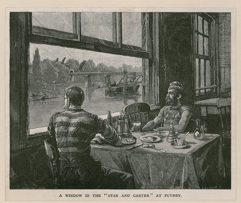 Ett fönster i Star and Garter, Putney. av English School