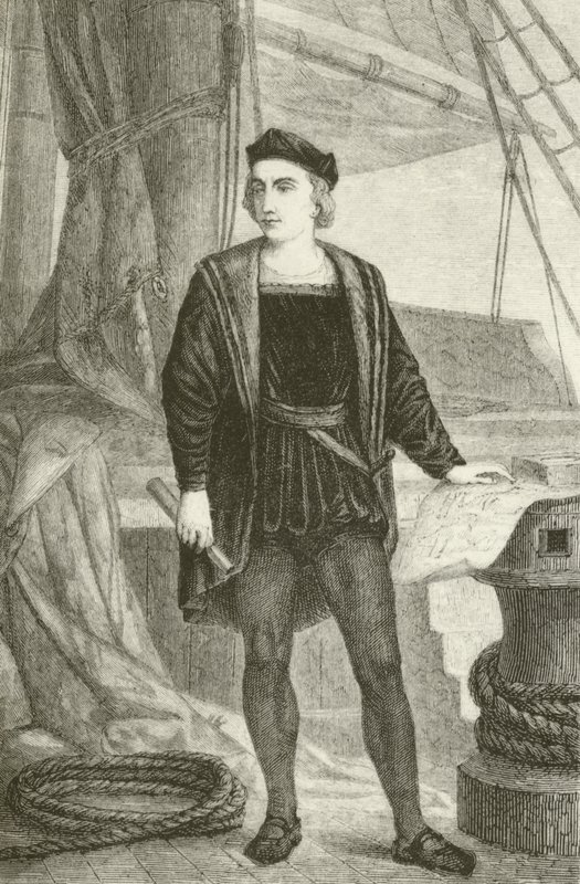 En ung Christopher Columbus (1451-1506), genuesisk upptäcktsresande av English School