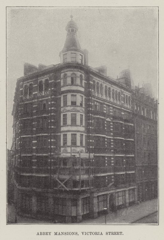 Abbey Mansions, Victoria Street (gravyr) av English School