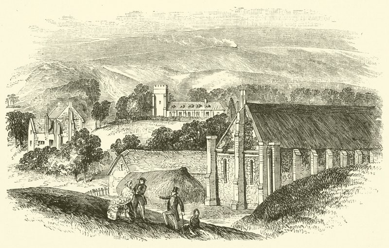 Abbotsbury Abbey (gravyr) av English School