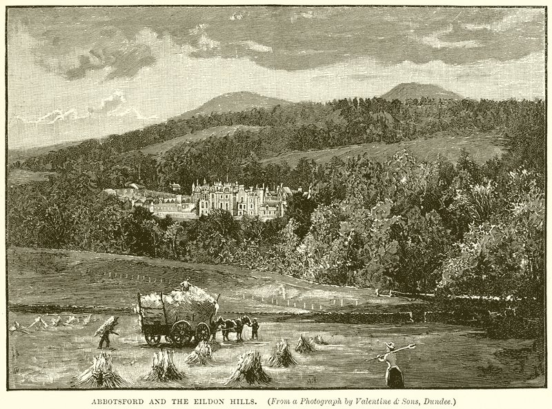 Abbotsford och Eildon Hills av English School