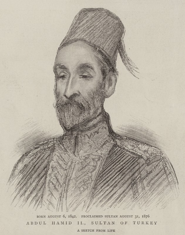 Abdul Hamid II, Sultan av Turkiet (gravyr) av English School