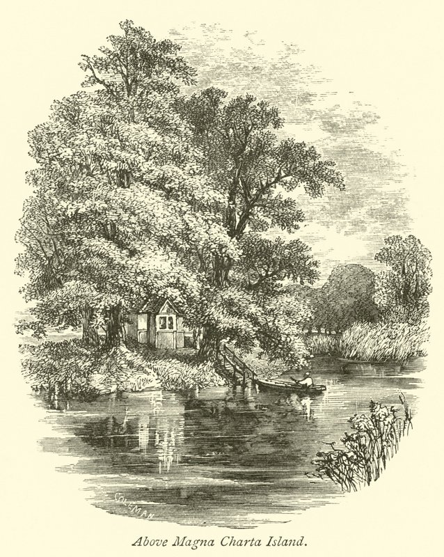 Ovanför Magna Charta Island av English School