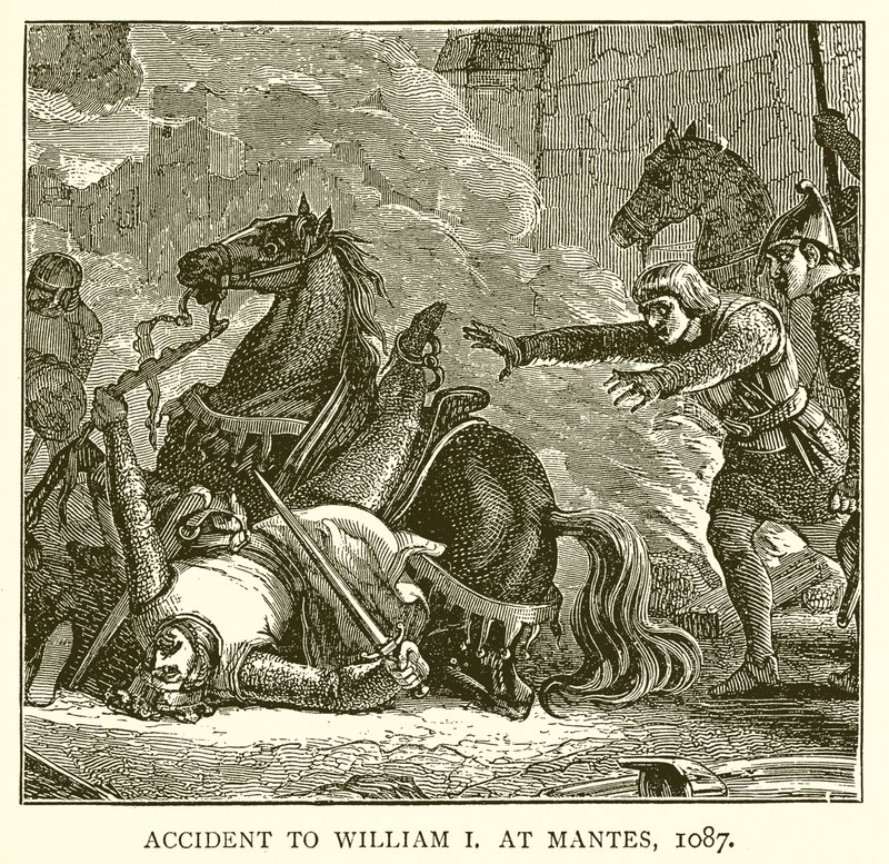 Olycka med William I i Mantes, 1087 av English School