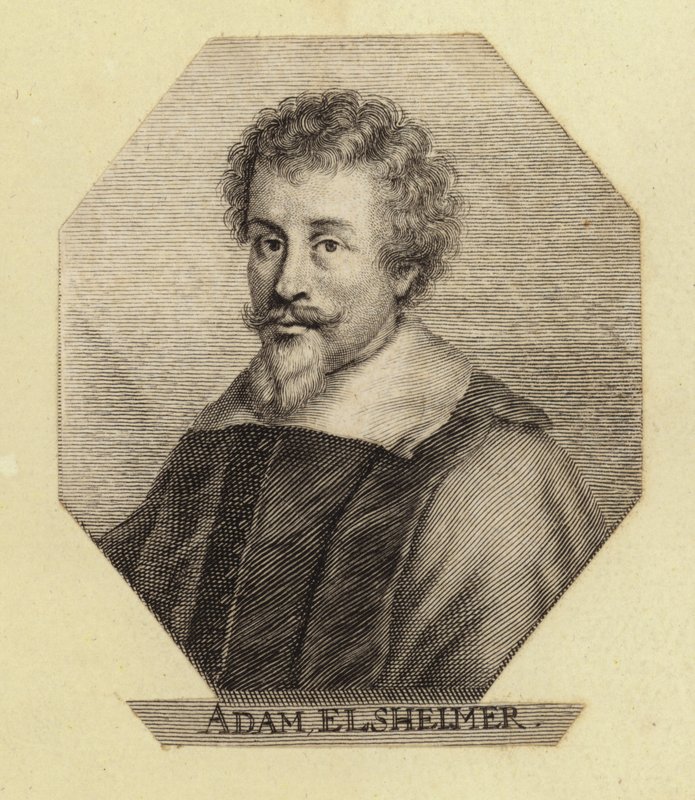 Adam Elsheimer, tysk konstnär. Gravyr av Johann Georg Waldreich. av English School