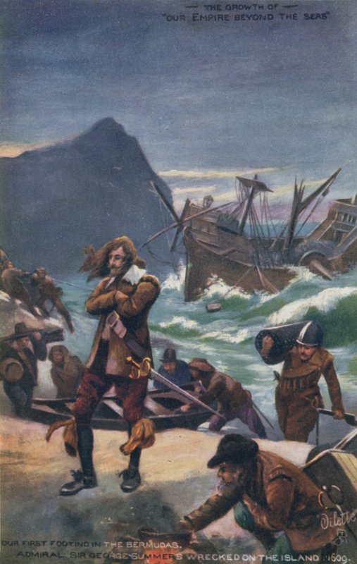 Amiral Sir George Summers förliste på Bermuda 1609 av English School