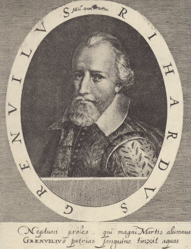 Amiral Sir Richard Grenville av English School