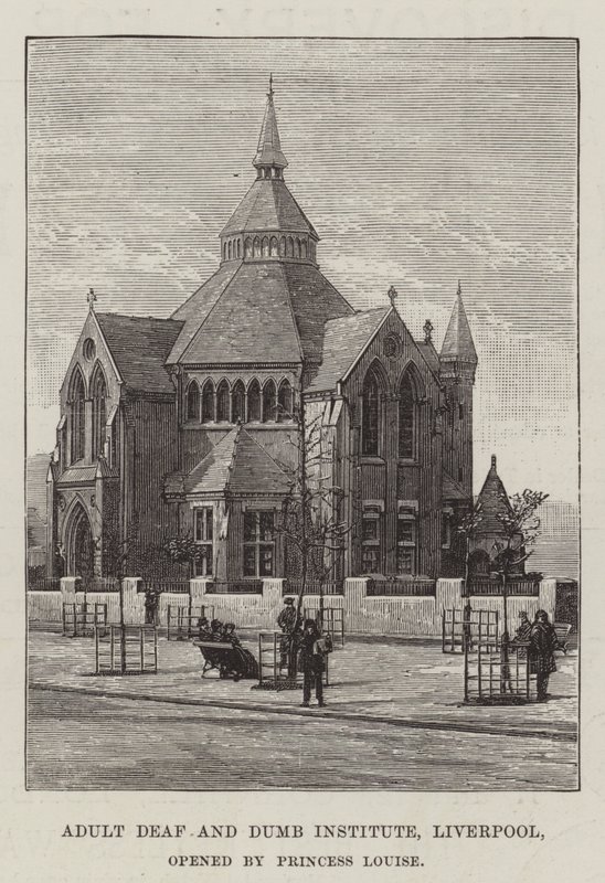 Adult Deaf and Dumb Institute, Liverpool, öppnat av prinsessan Louise av English School