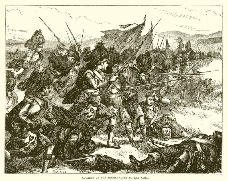 Highlanders frammarsch vid Alma av English School