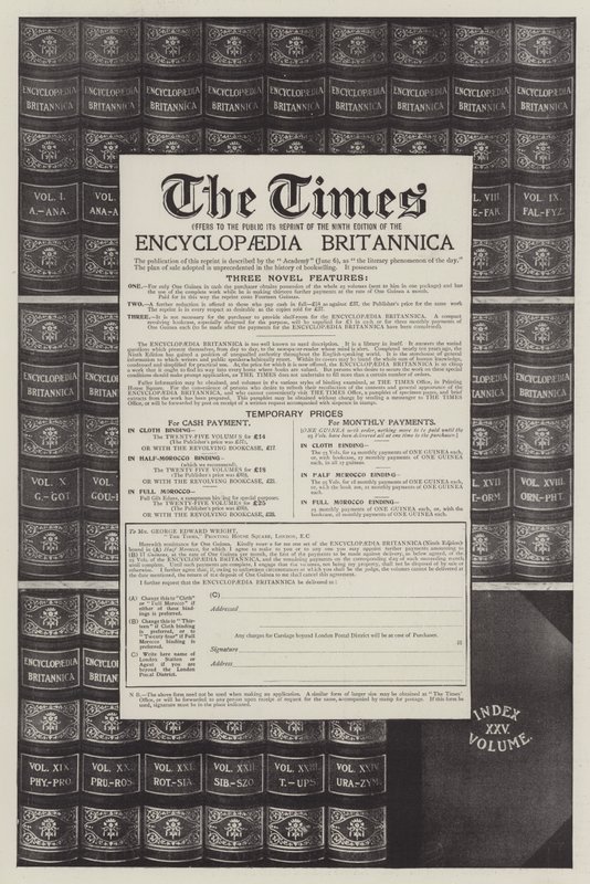Annons, Encyclopaedia Britannica (gravyr) av English School