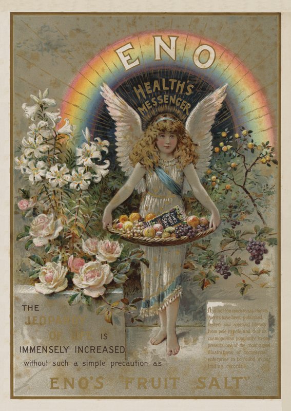 Annons, Enos fruktsalt (chromolitho) av English School