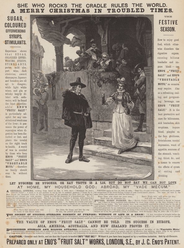 Annons, Enos fruktsalt (gravyr) av English School