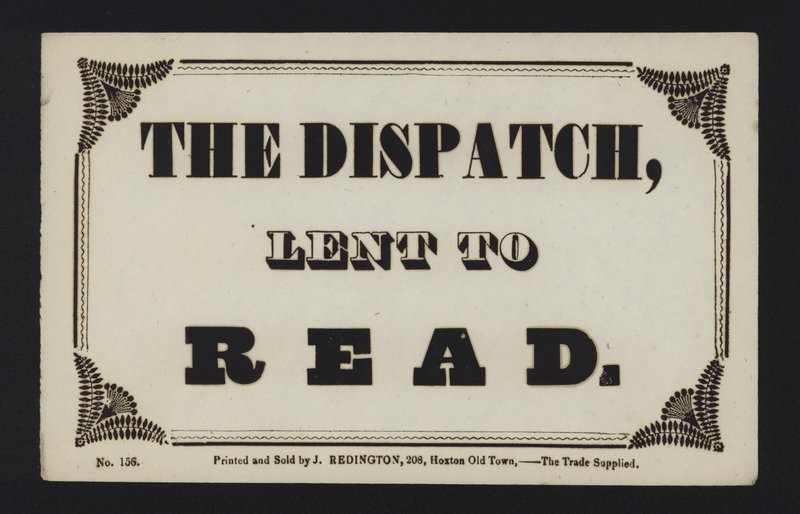 Annons: The Despatch lånas ut att läsa (typ) av English School