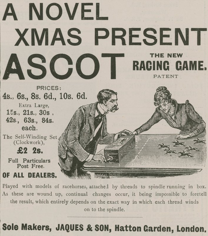 Annons för Ascot - det nya racingspelet av English School