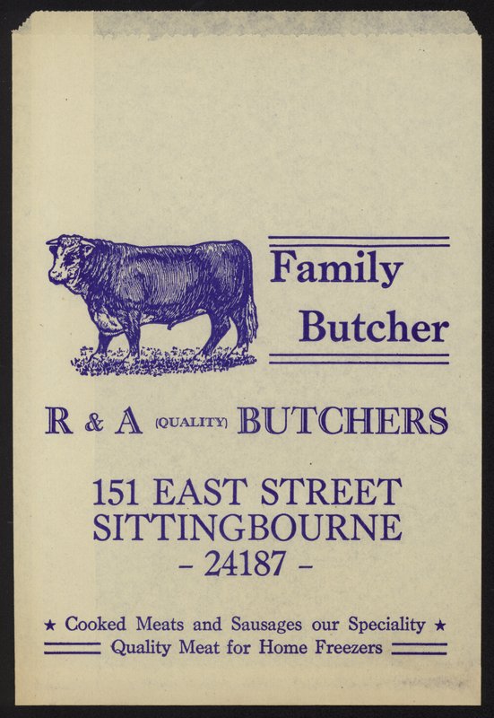 Annons för R & A Butchers av English School