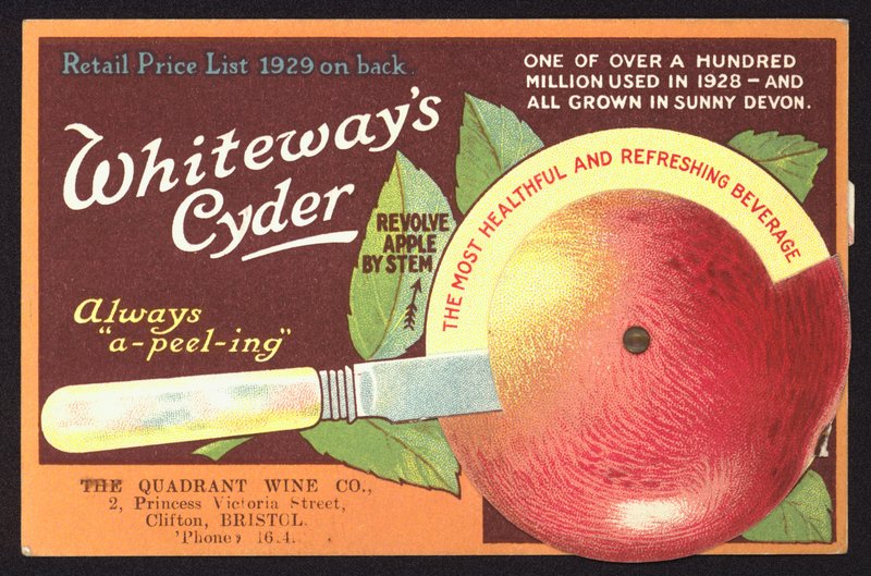 Annons för Whiteways cider (chromolitho) av English School