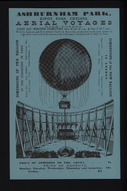 Annons för tjudrade ballonger från Ashburnham Park, King