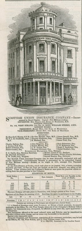 Annons för Scottish Union Insurance Company av English School