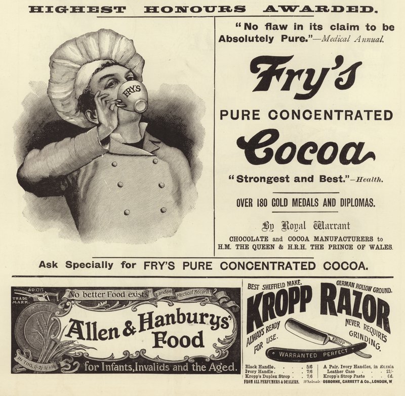 Reklam spreds från The Graphic Christmas Number 1896 av English School