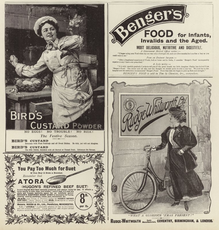 Reklam spreds från The Graphic Christmas Number 1896 av English School