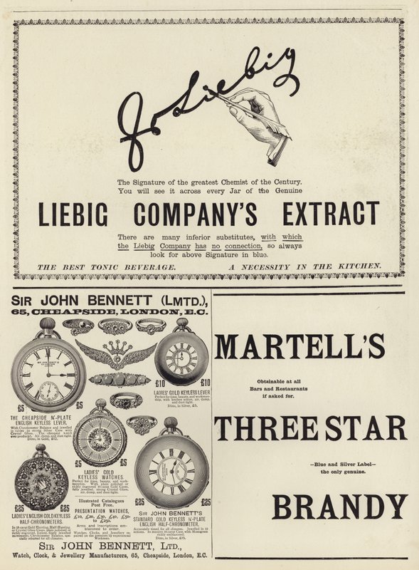 Reklam spreds från The Graphic Christmas Number 1897 av English School