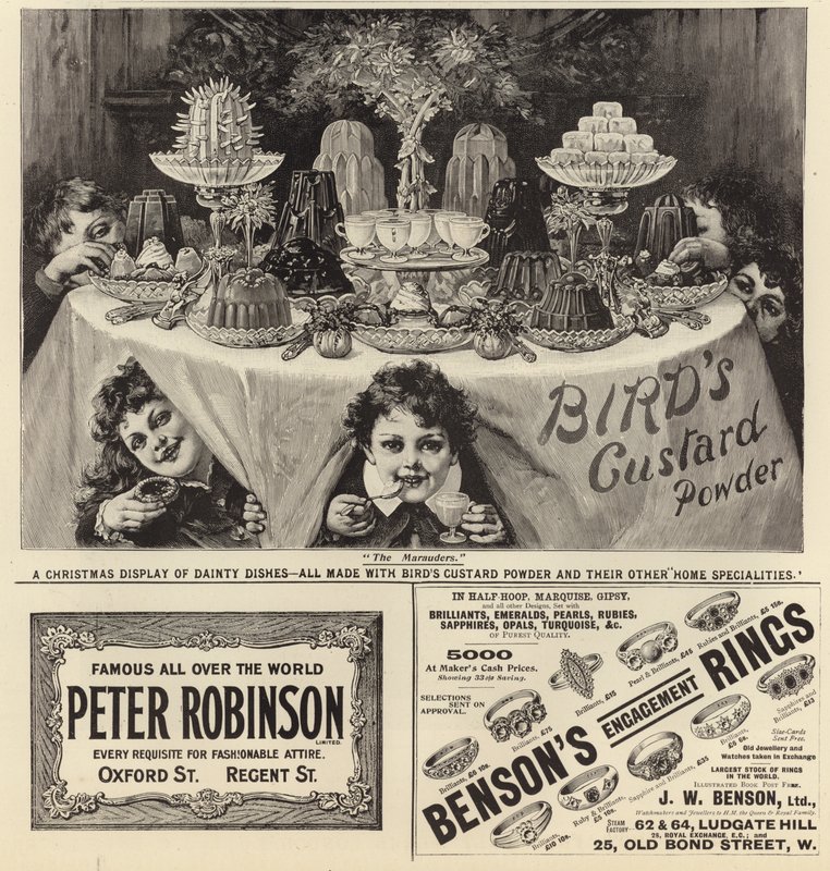 Reklam spreds från The Graphic Christmas Number 1897 av English School