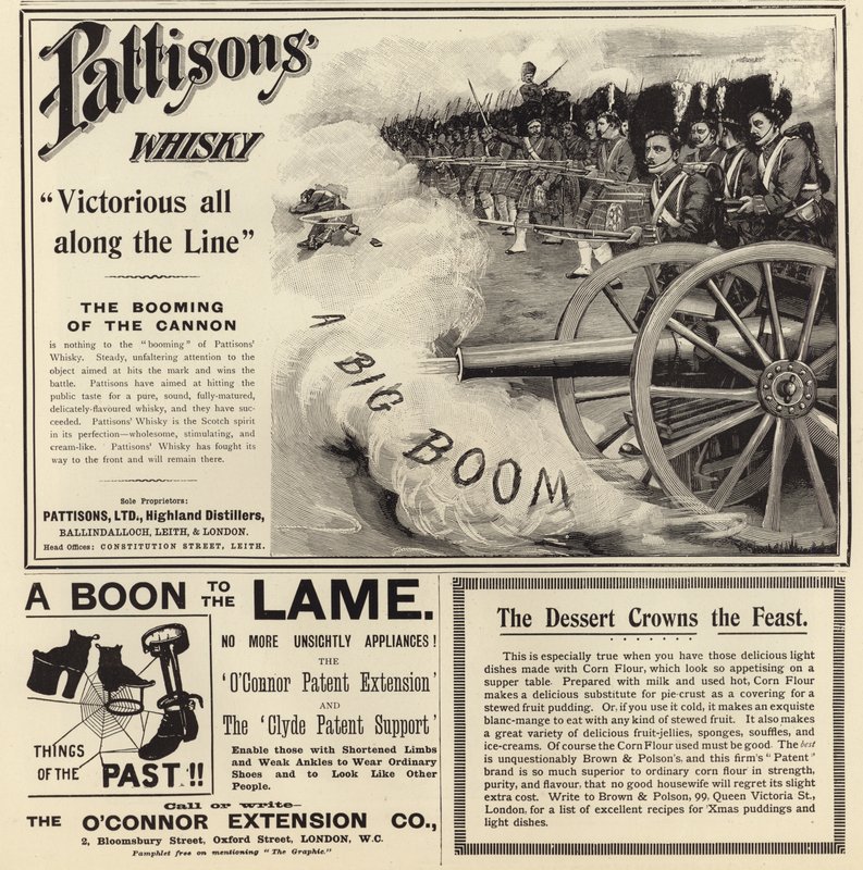 Reklam spreds från The Graphic Christmas Number 1897 av English School