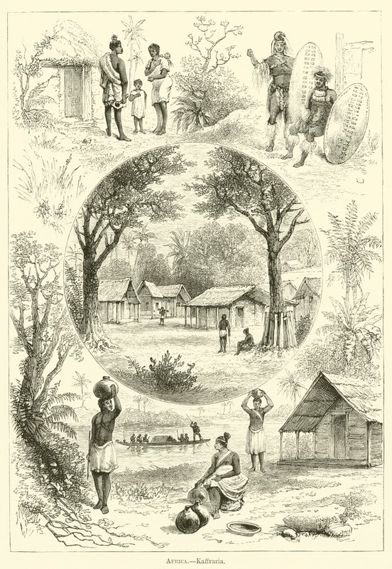 Afrika, Kaffraria (gravyr) av English School