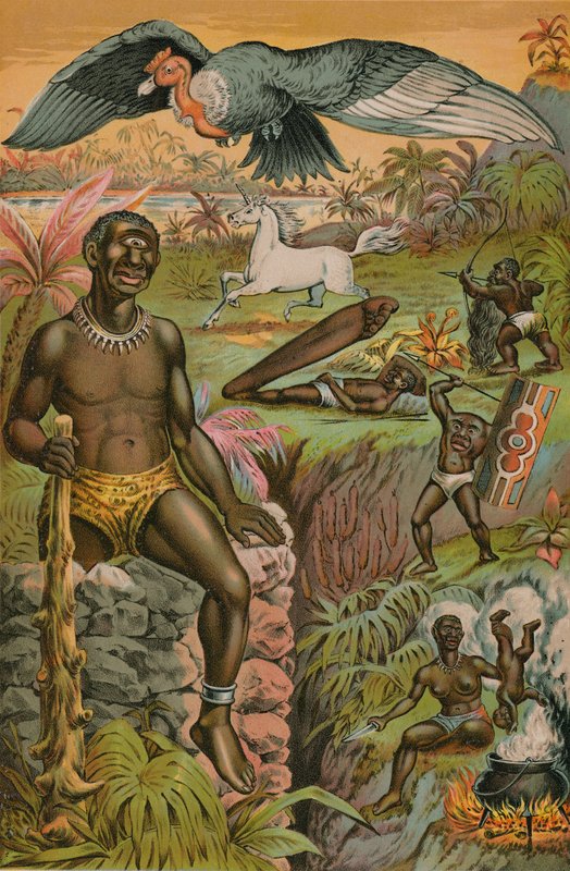 Afrikansk vidskepelse illustrerad av English School