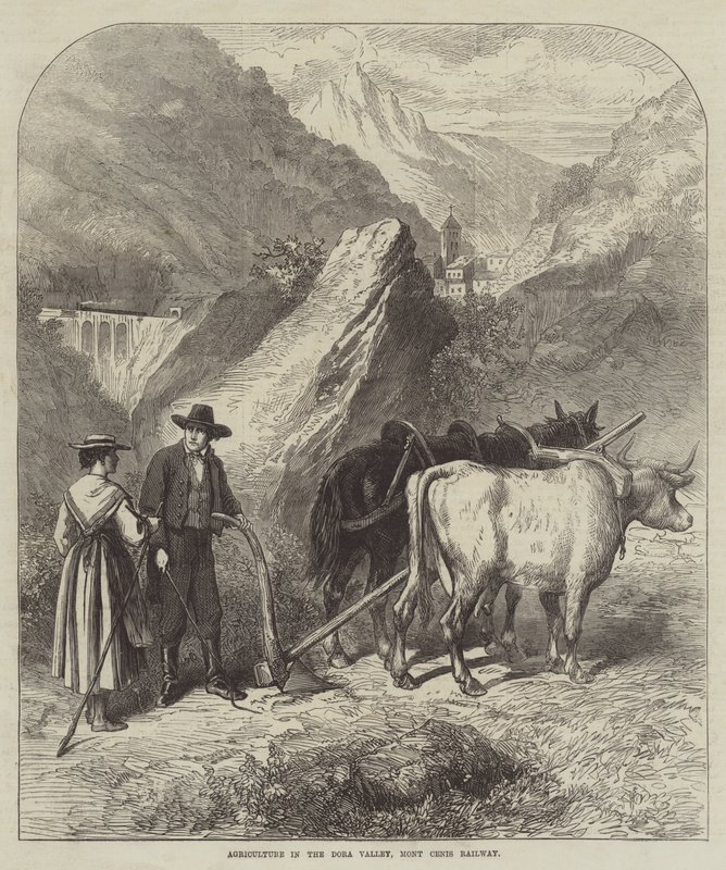 Jordbruk i Doradalen, Mont Cenis Railway (gravyr) av English School