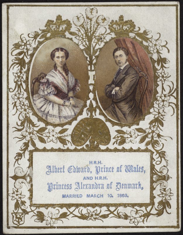 Albert Edward, prins av Wales, och prinsessan Alexandra av Danmark av English School