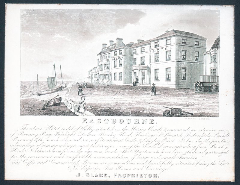Albion Hotel, byteskort för innehavaren, J Blake av English School