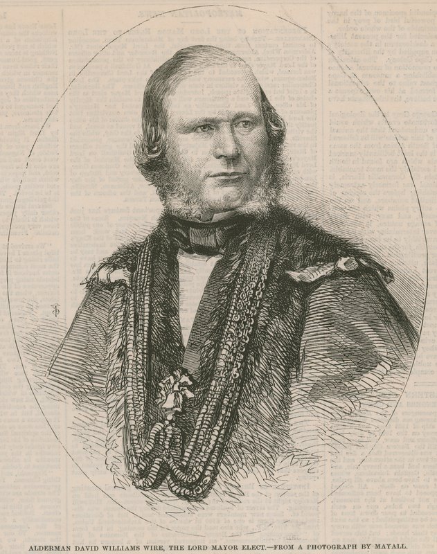 Alderman David Williams Wire, valde Lord Mayor av English School