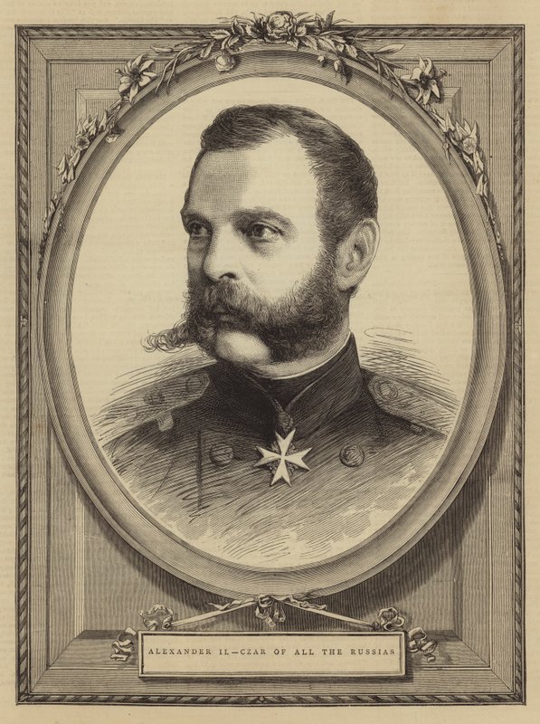 Alexander II, alla Rysslands tsar (gravyr) av English School