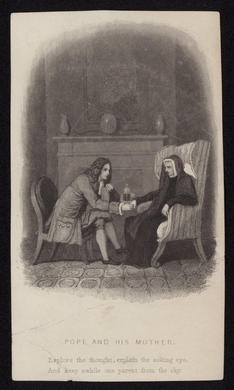 Alexander Pope och hans mamma av English School