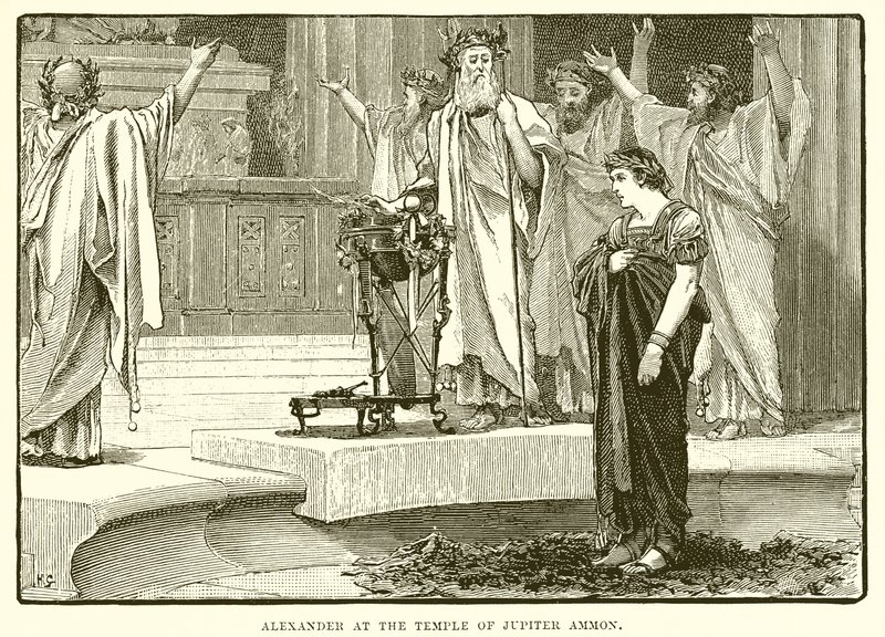 Alexander vid Jupiter Ammons tempel av English School