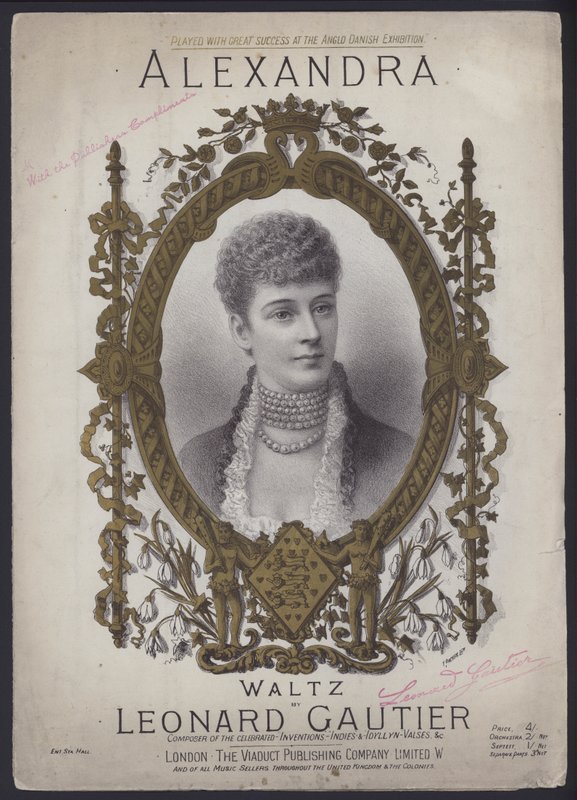 Alexandra, en vals av Leonard Gautier (färg litho) av English School