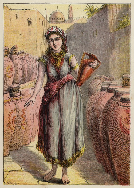 Ali Baba och de fyrtio tjuvarna (färg litho) av English School