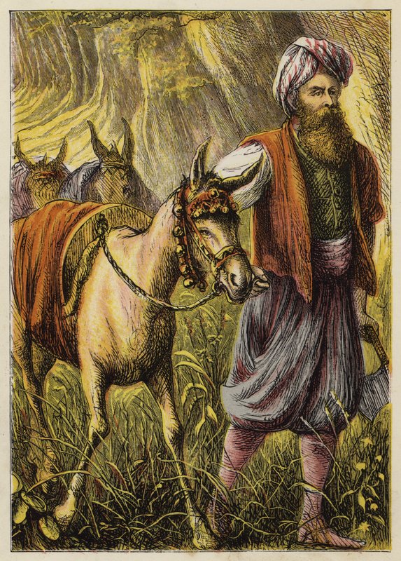 Ali Baba och de fyrtio tjuvarna (färg litho) av English School