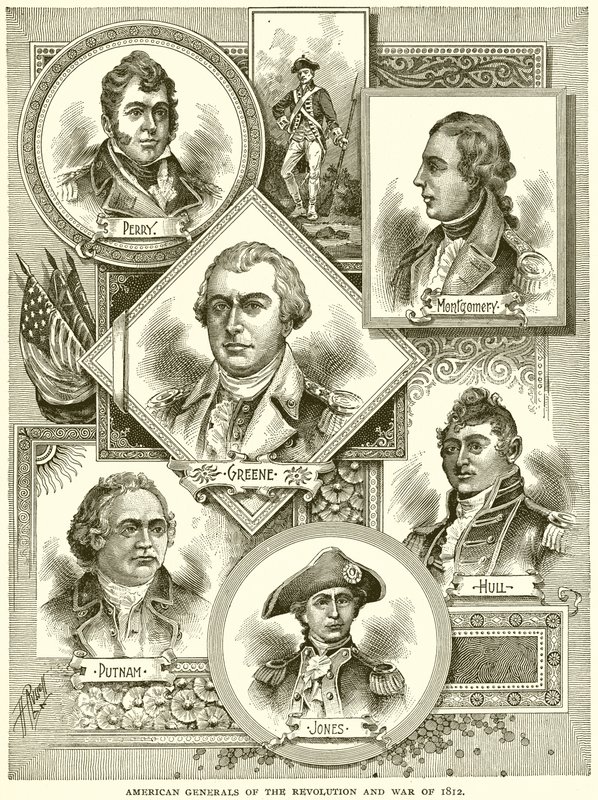 Amerikanska generaler från revolutionen och kriget 1812 av English School