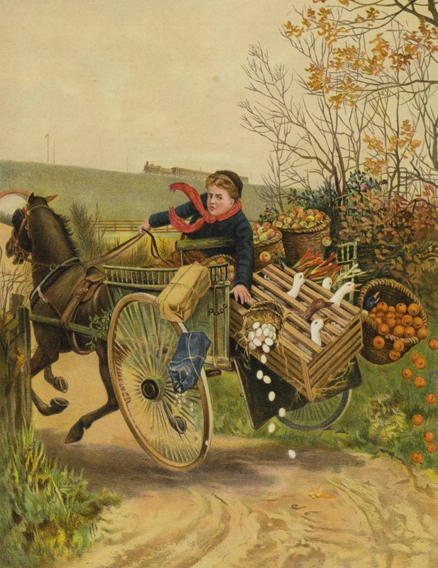 En olycklig upprördhet (chromolitho) av English School
