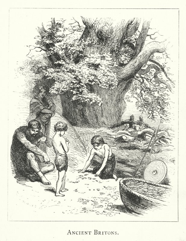 Forntida britter (gravyr) av English School